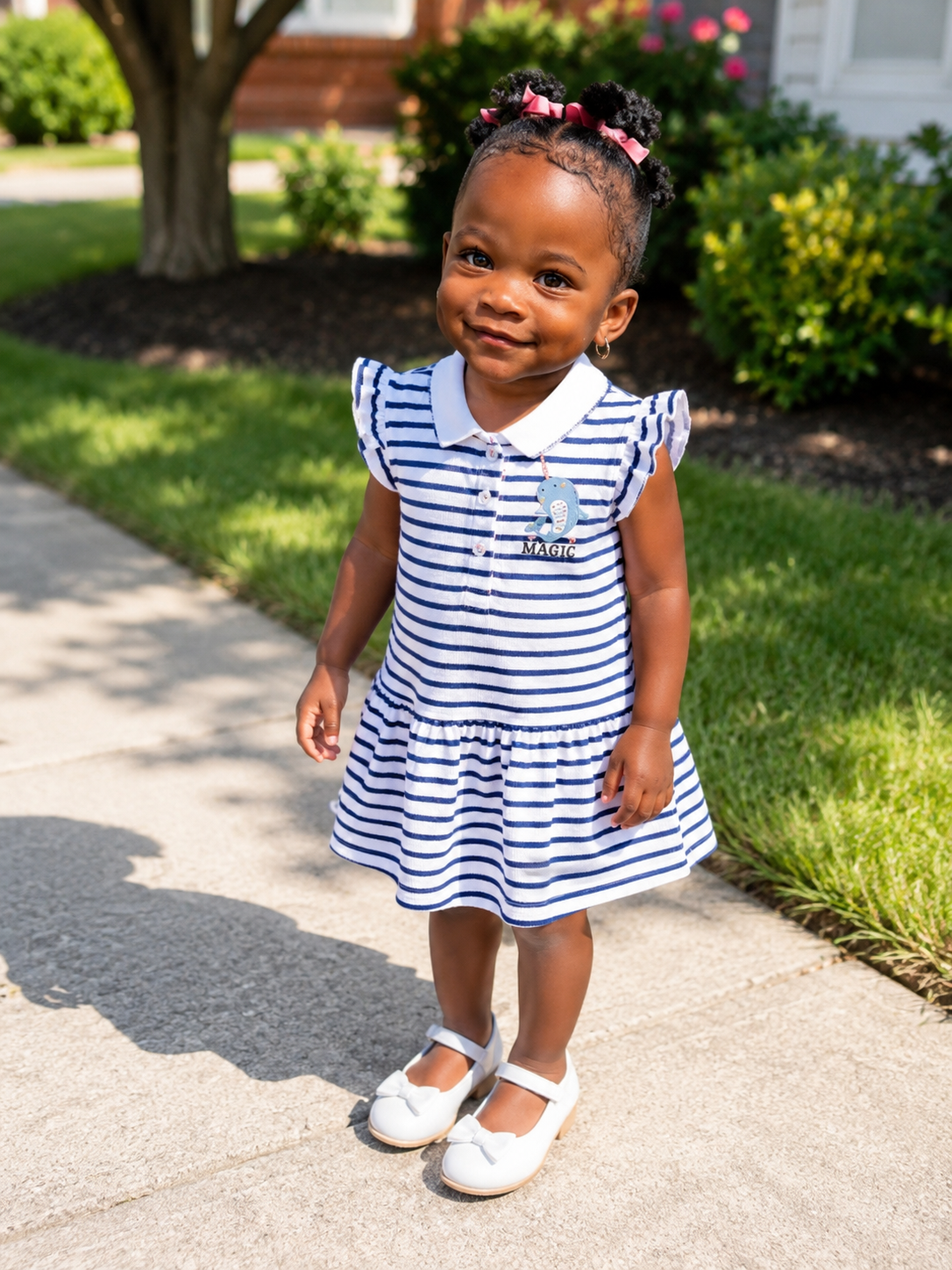 Knitted girl dress