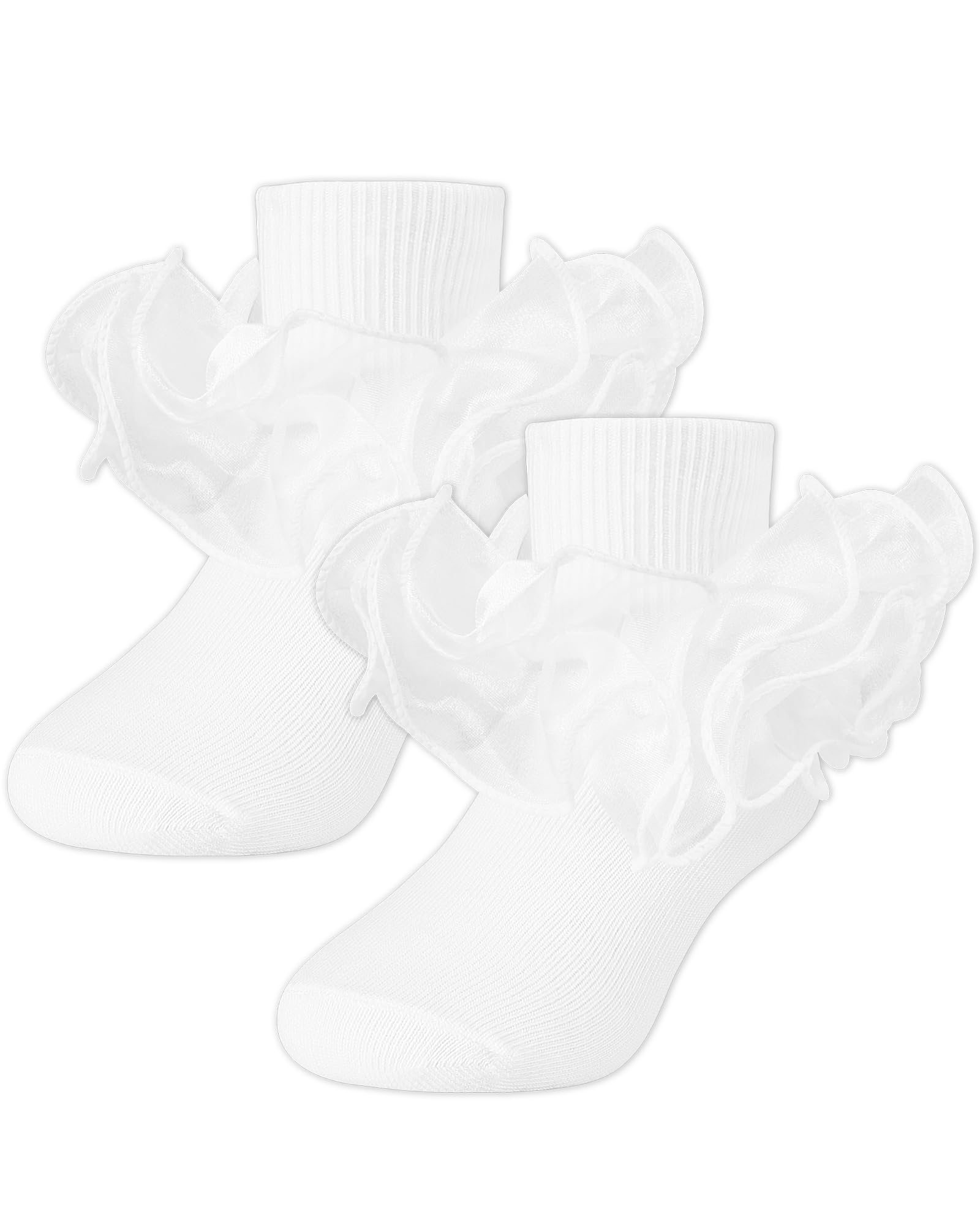 School Girl Socks with Big Ruffle Lace