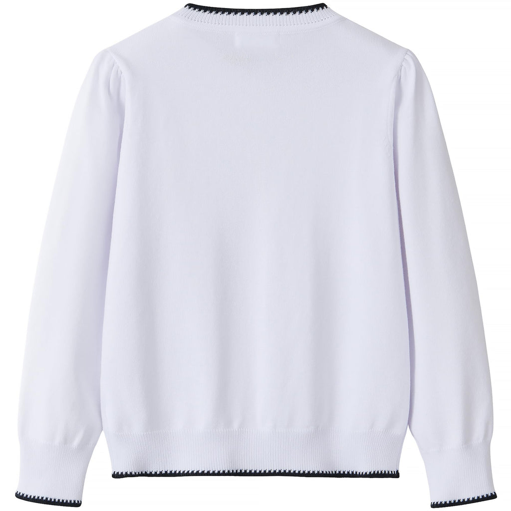 Girls Cardigan Basic Long Sleeve Button Knit Sweater Tops Fashion Outfits