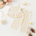 Toddler Baby Girl Summer Clothes Outfits Crocheted Ruffle Camisole Pants Kids Clothing Set