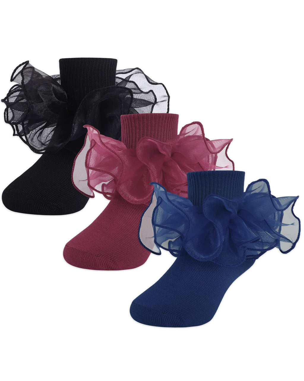 School Girl Socks with Big Ruffle Lace
