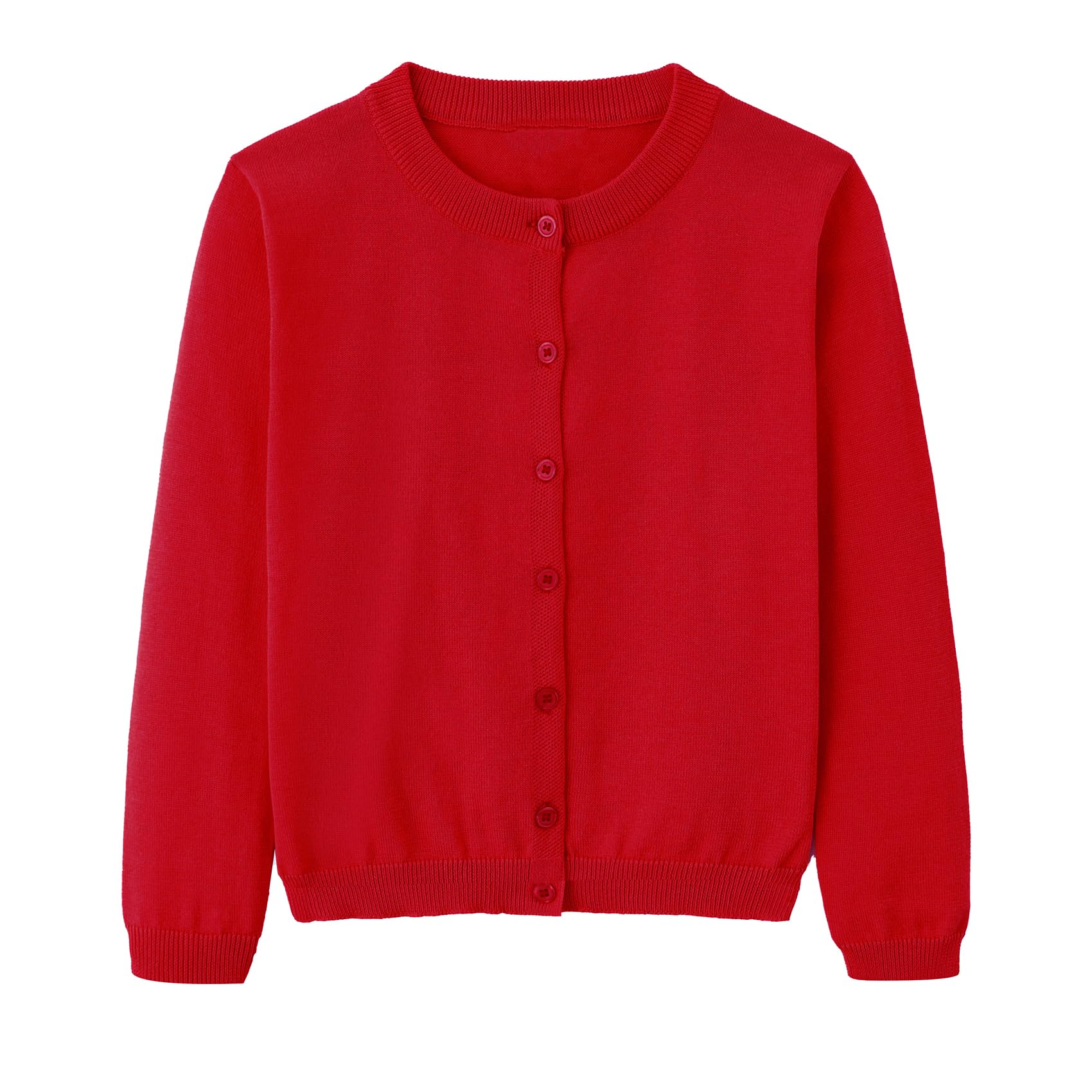Girls Cardigan Sweater School Uniforms Toddler Long Sleeve Button Knit Solid Sweaters Tops