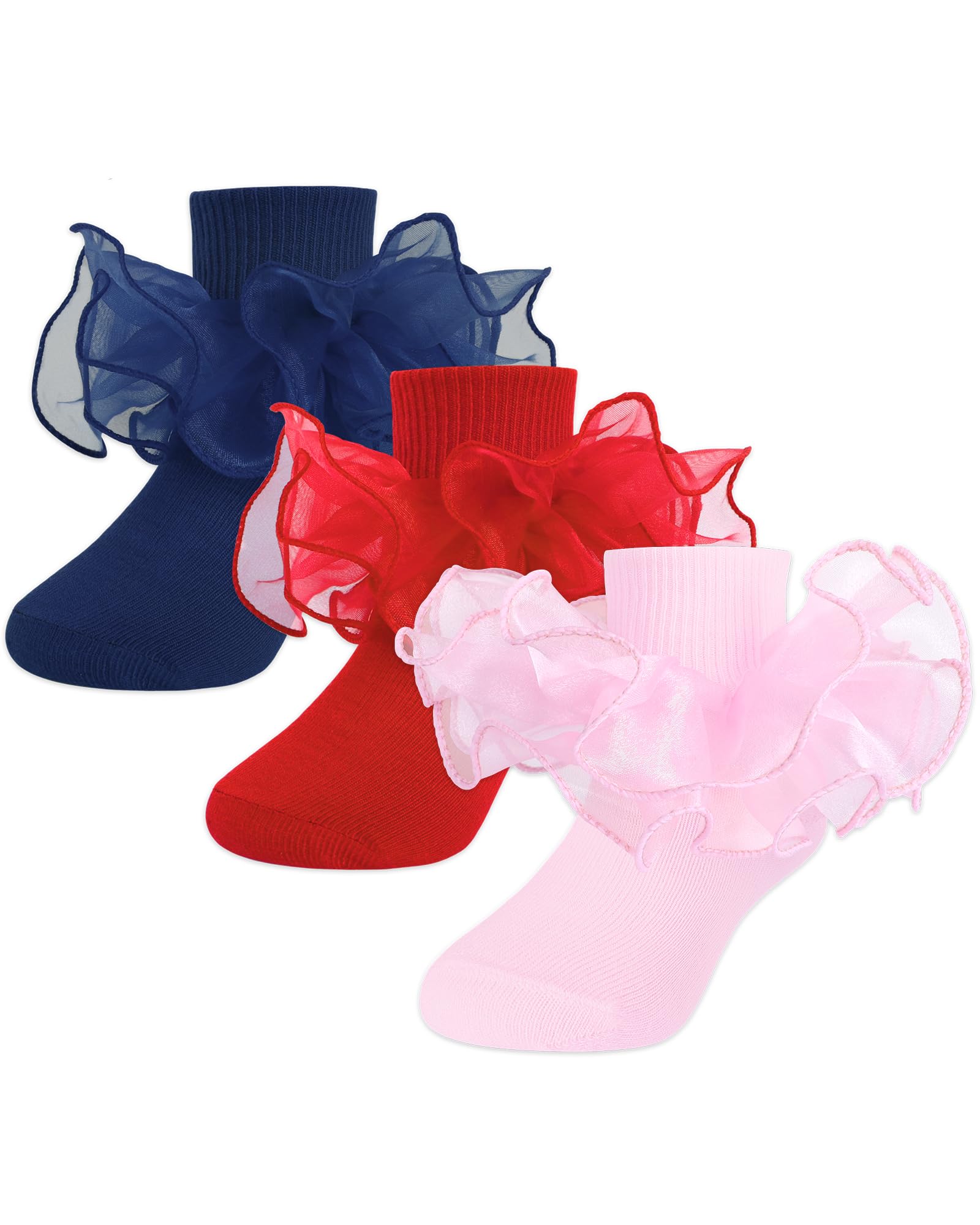 School Girl Socks with Big Ruffle Lace