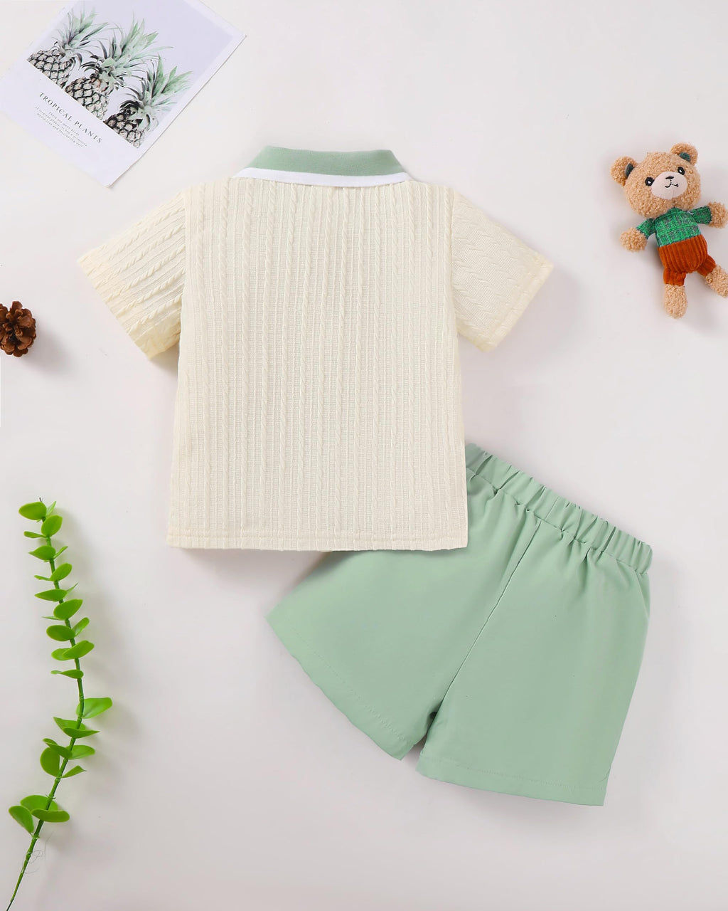 Toddler Baby Boys Clothes Summer Outfits Polo Shirt Shorts Set 2Pcs Boys Clothing Sets 12 Month-5T
