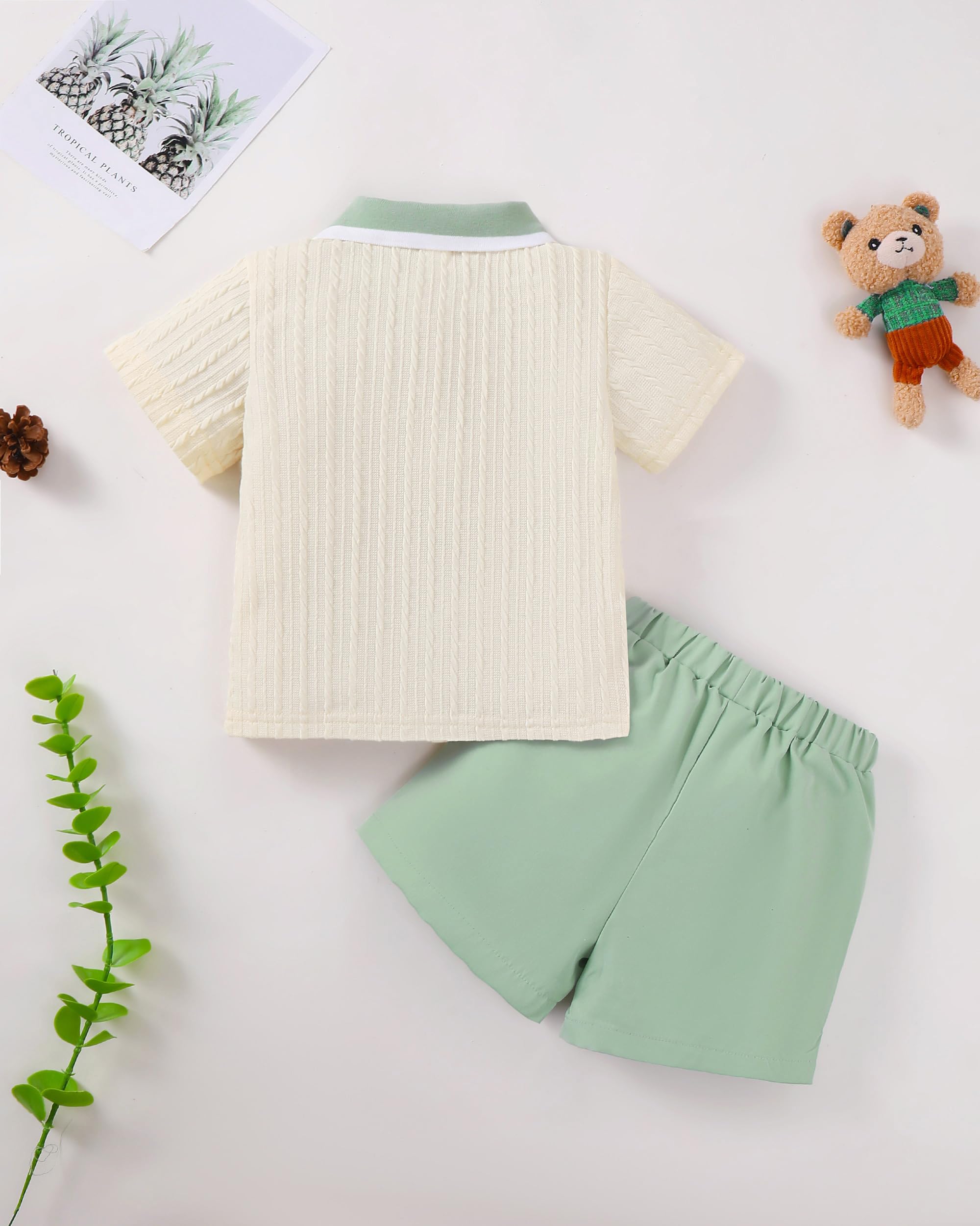 Toddler Baby Boys Clothes Summer Outfits Polo Shirt Shorts Set 2Pcs Boys Clothing Sets 12 Month-5T