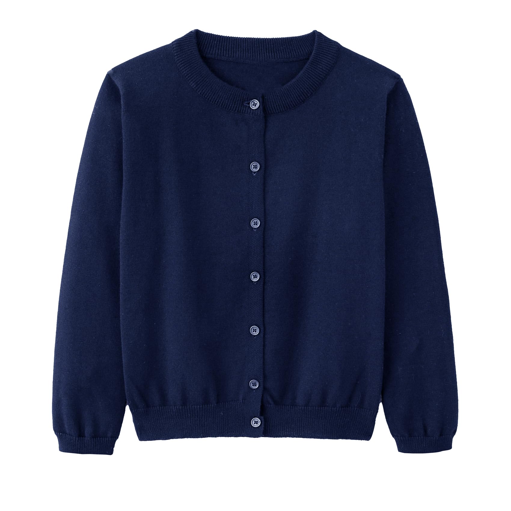 Girls Cardigan Sweater School Uniforms Toddler Long Sleeve Button Knit Solid Sweaters Tops