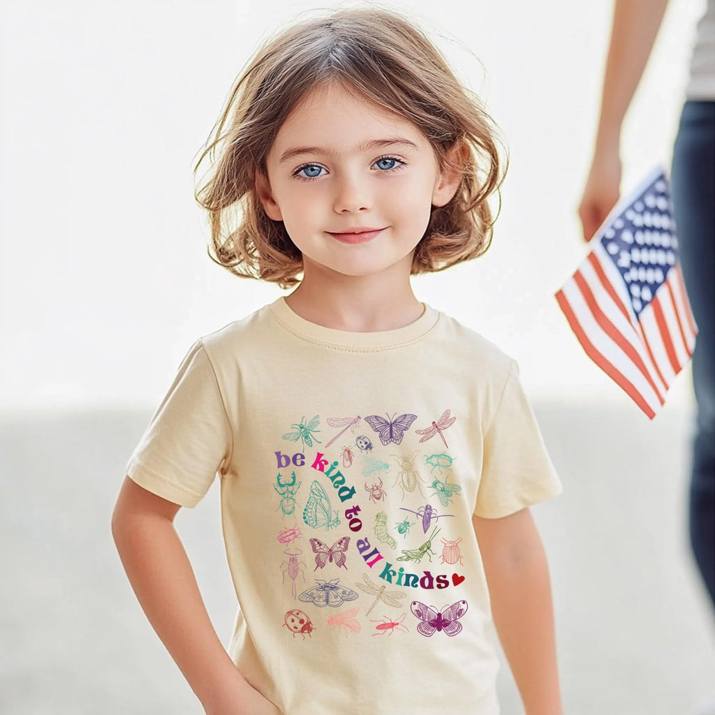 Toddler Girls T Shirts Sassy Little Soul Graphic Short Sleeve Shirts 2-7 Years Cotton Baby Girl Retro Daisy Tees Clothes