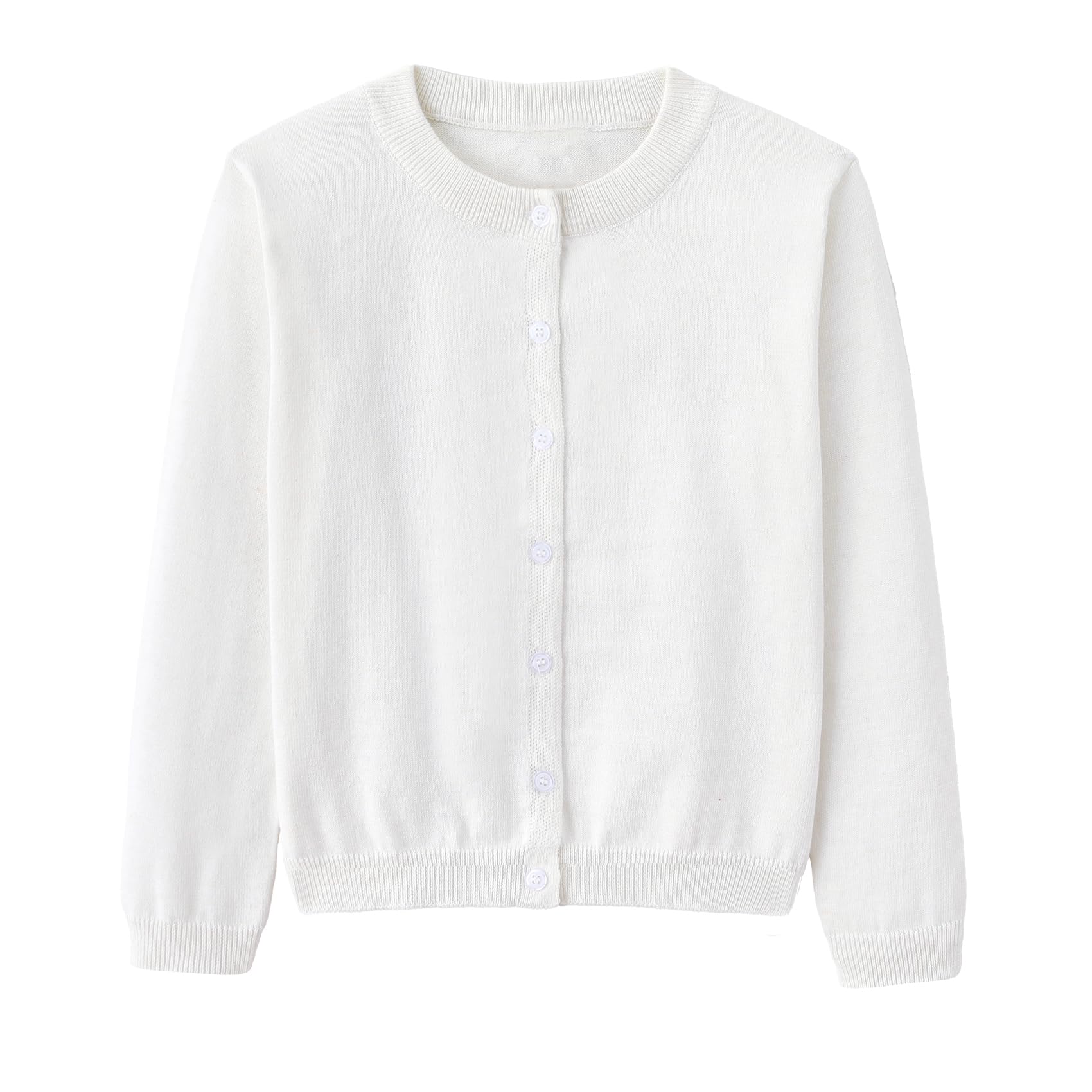 Girls Cardigan Sweater School Uniforms Toddler Long Sleeve Button Knit Solid Sweaters Tops