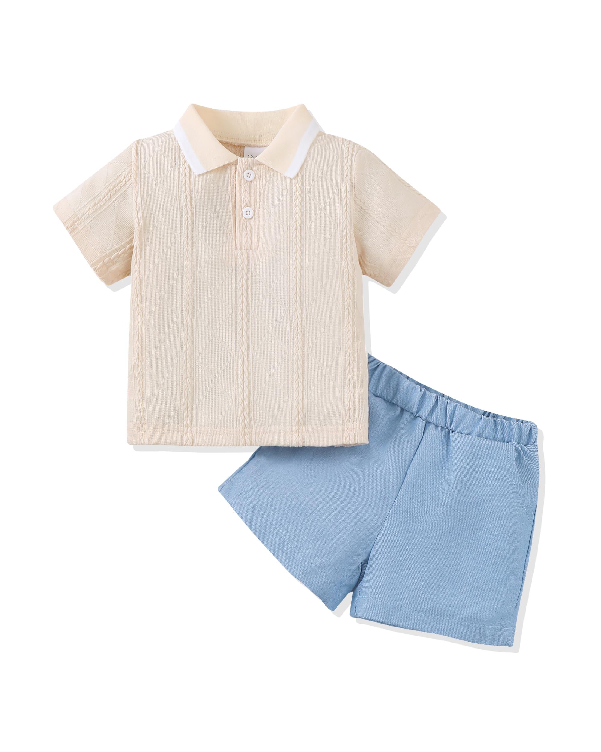 Toddler Baby Boys Clothes Summer Outfits Polo Shirt Shorts Set 2Pcs Boys Clothing Sets 12 Month-5T