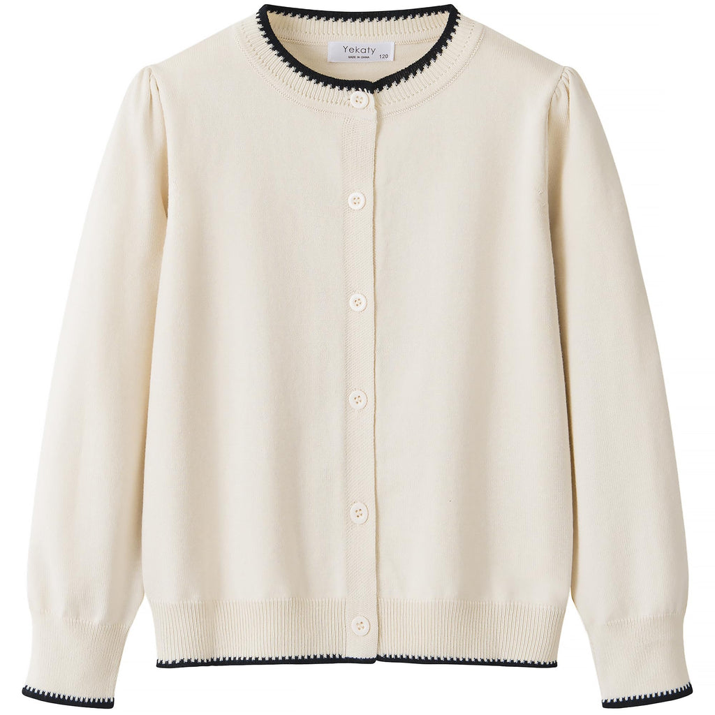 Girls Cardigan Basic Long Sleeve Button Knit Sweater Tops Fashion Outfits