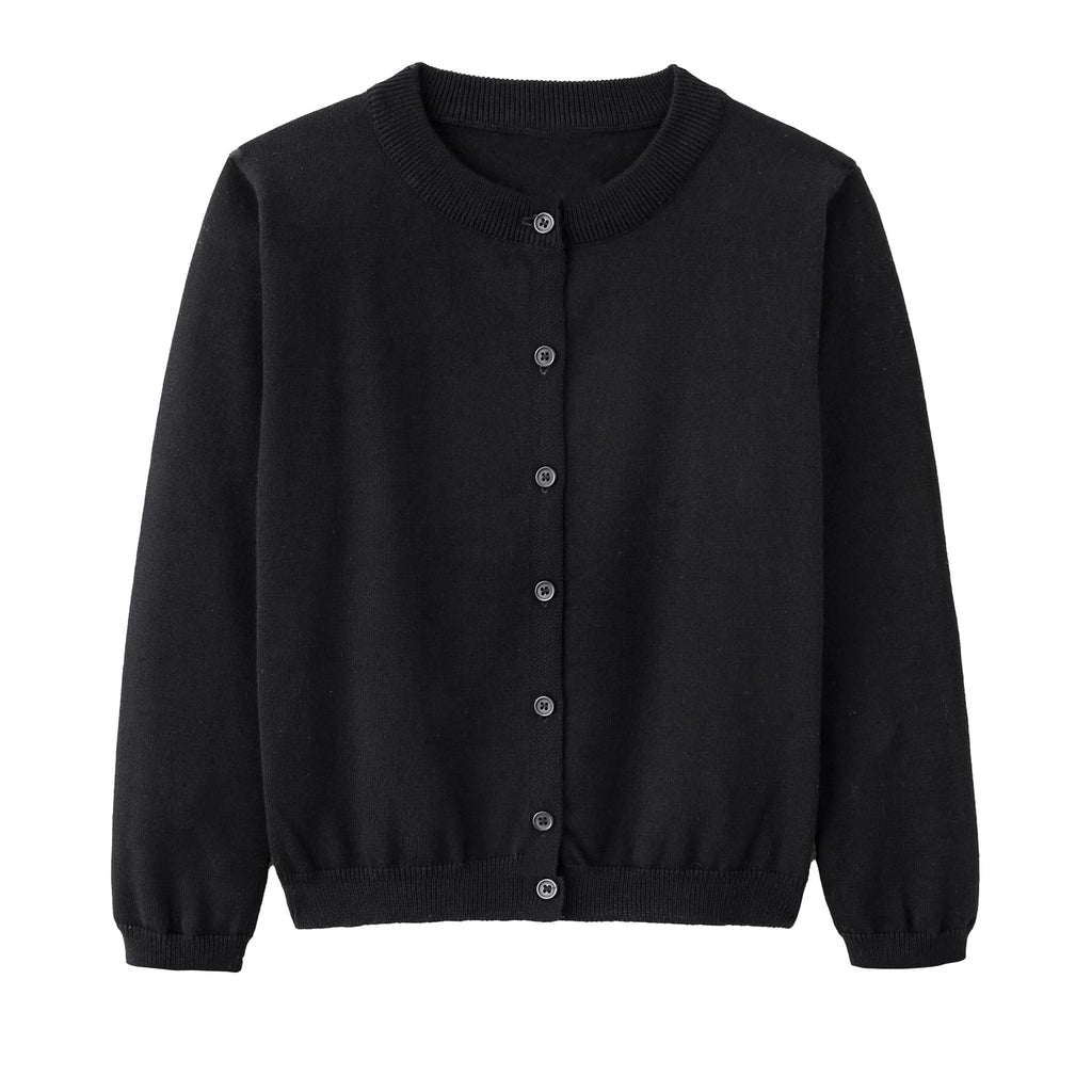 Girls Cardigan Sweater School Uniforms Toddler Long Sleeve Button Knit Solid Sweaters Tops