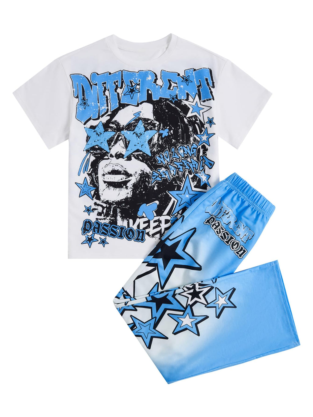 SOLY HUX Boy's Summer Outfit Graphic Short Sleeve T Shirt and Pants Clothing Set 2 Piece Streetwear
