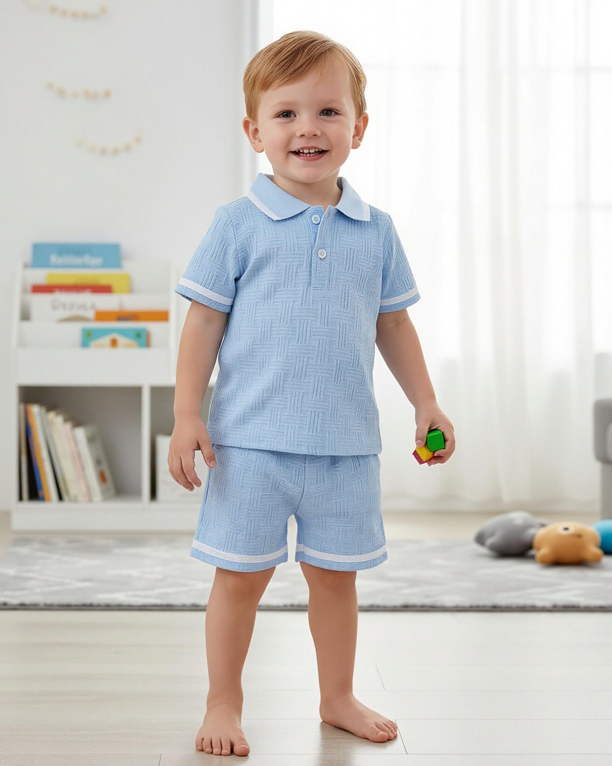 Toddler Baby Boys Clothes Summer Outfits Polo Shirt Shorts Set 2Pcs Boys Clothing Sets 12 Month-5T