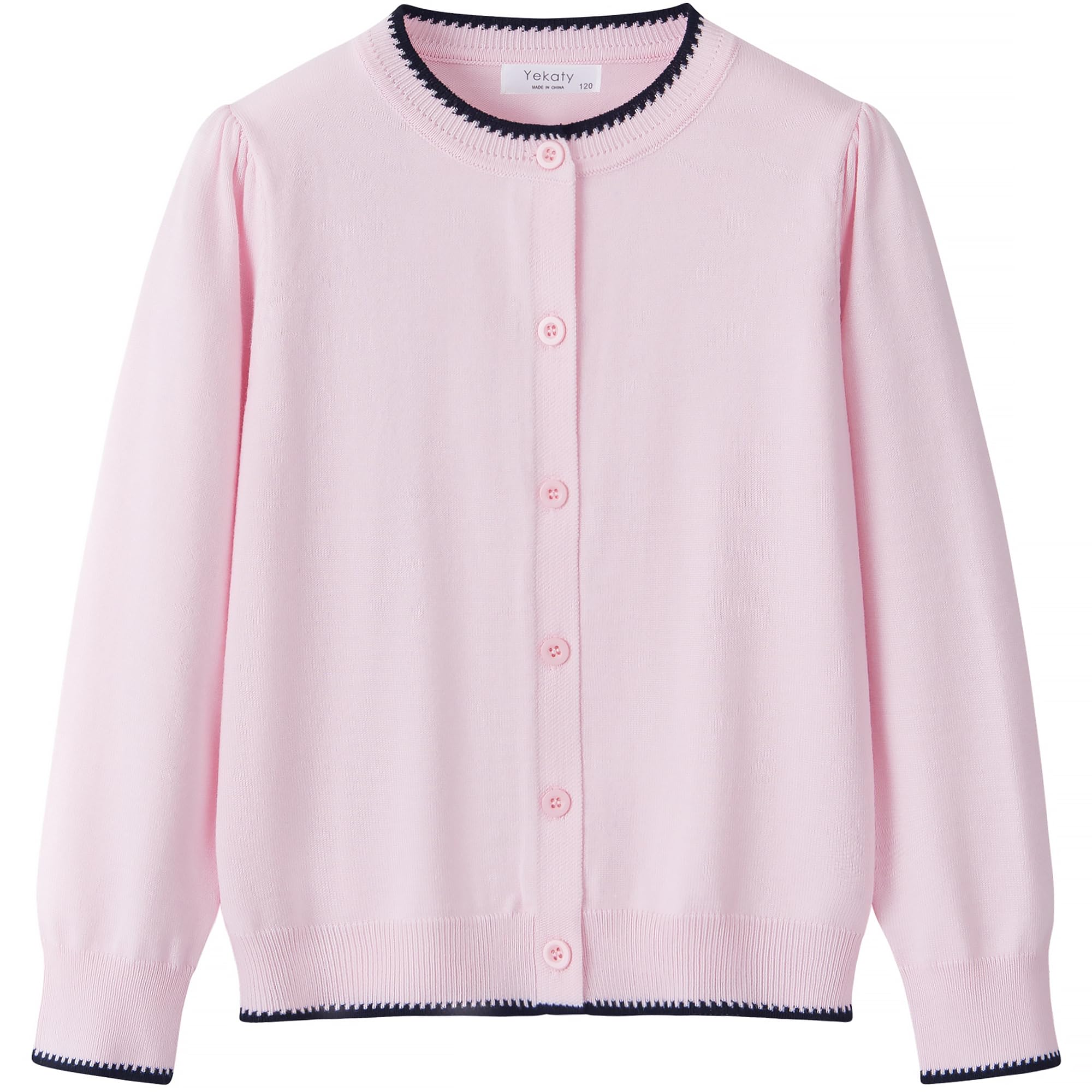 Girls Cardigan Basic Long Sleeve Button Knit Sweater Tops Fashion Outfits