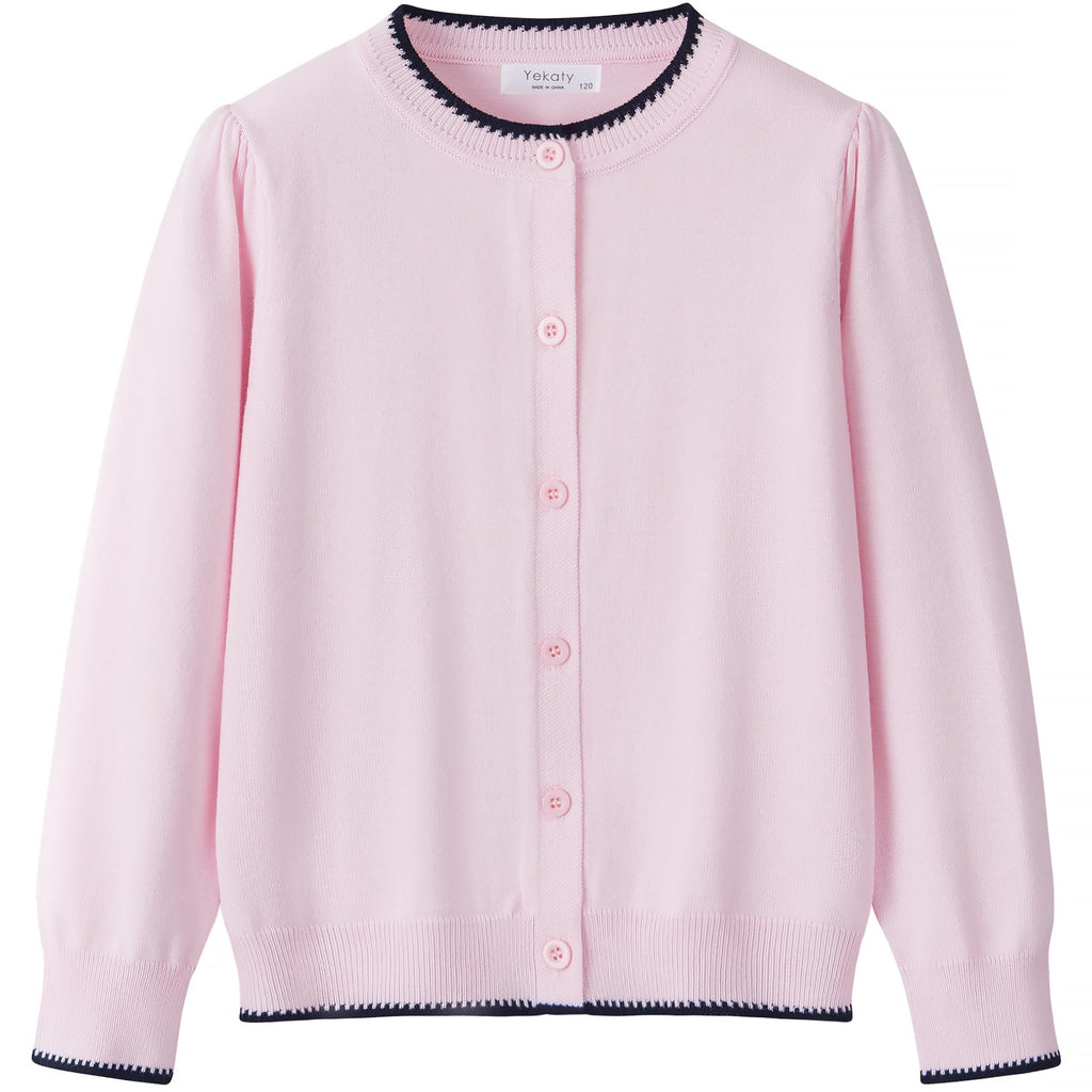 Girls Cardigan Basic Long Sleeve Button Knit Sweater Tops Fashion Outfits