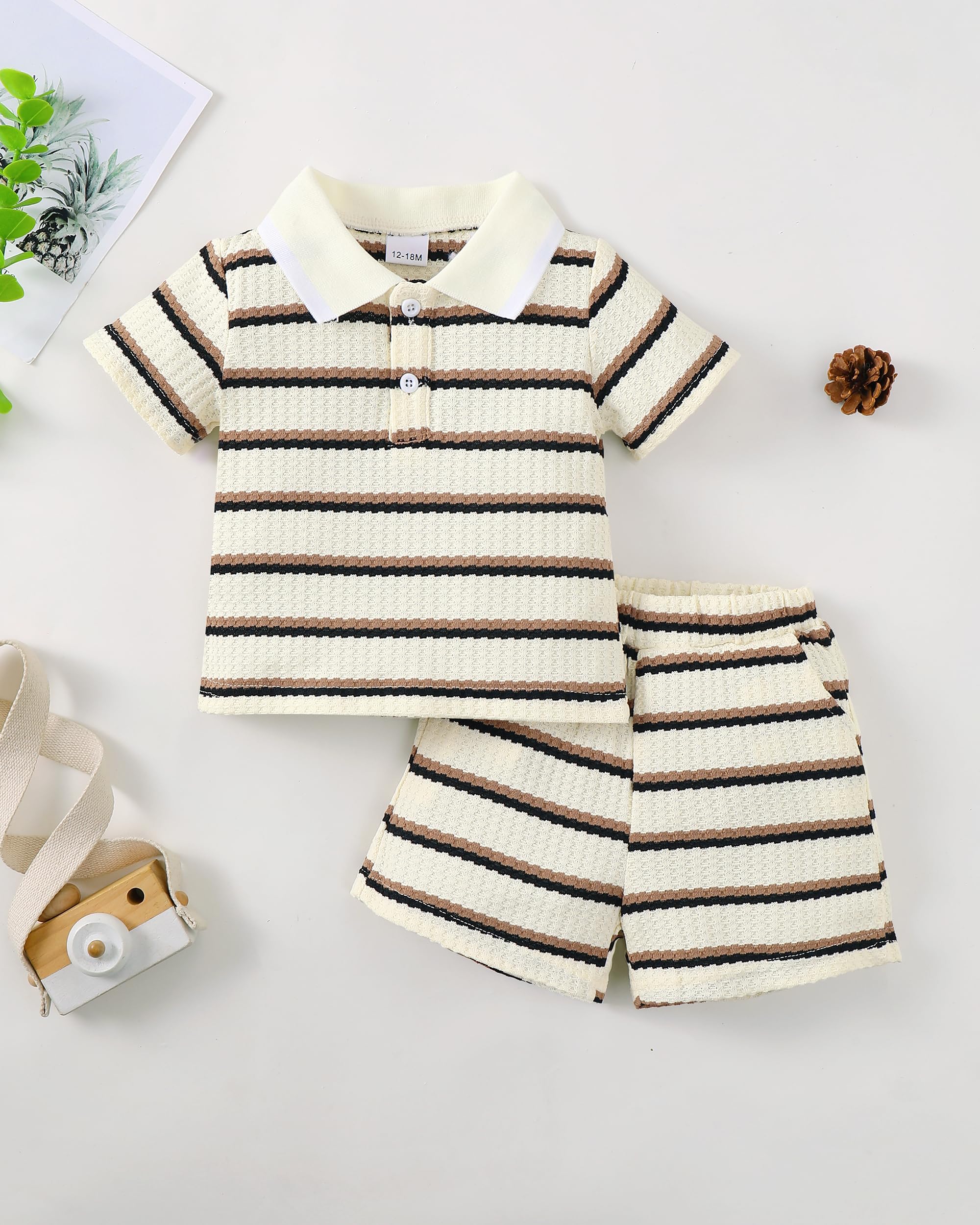 Toddler Baby Boys Clothes Summer Outfits Polo Shirt Shorts Set 2Pcs Boys Clothing Sets 12 Month-5T