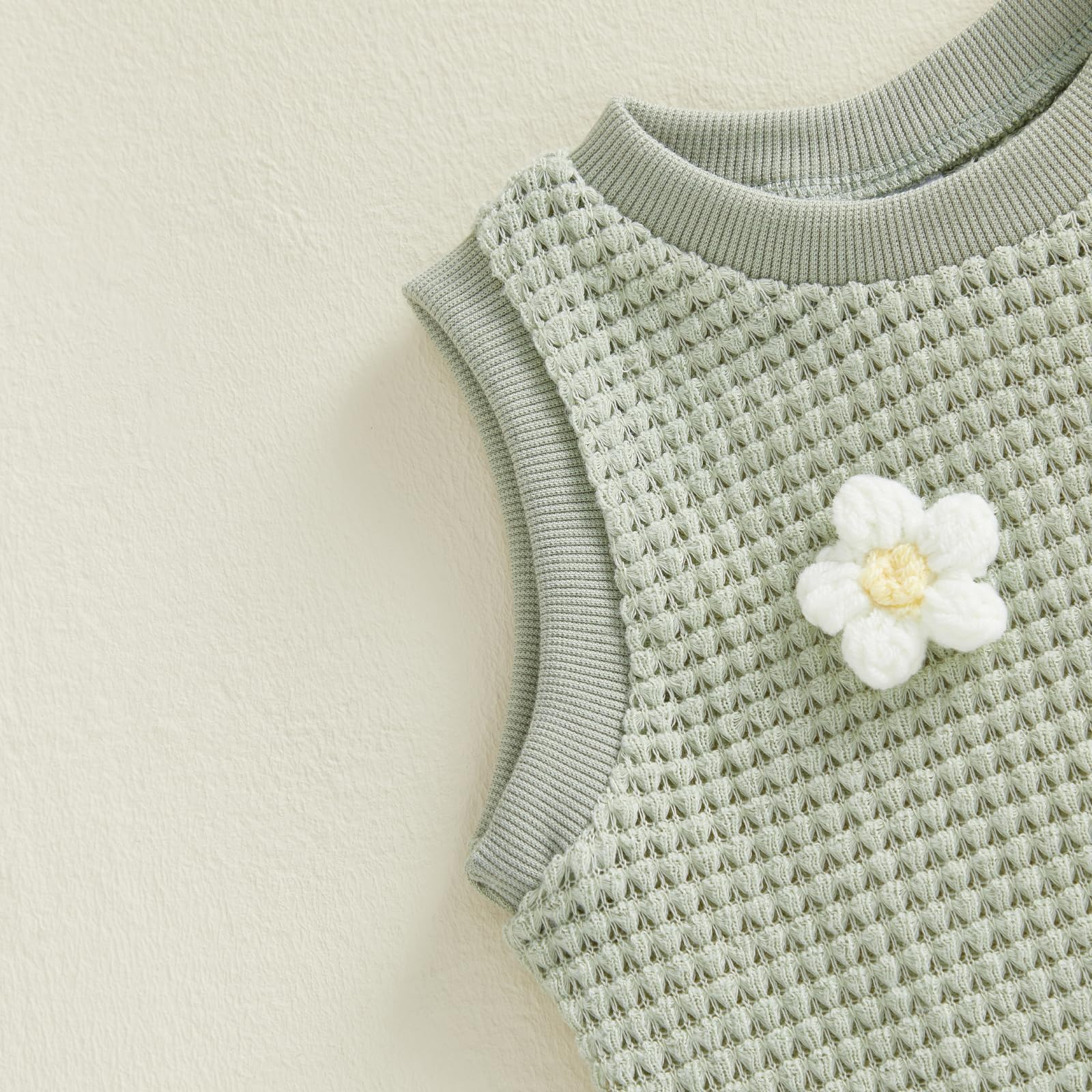 YINGISFITM Toddler Girl Clothes Baby Summer Waffle Knit Tank Top Sleeveless Shirt Jeans Shorts Floral Outfit Girls Clothing