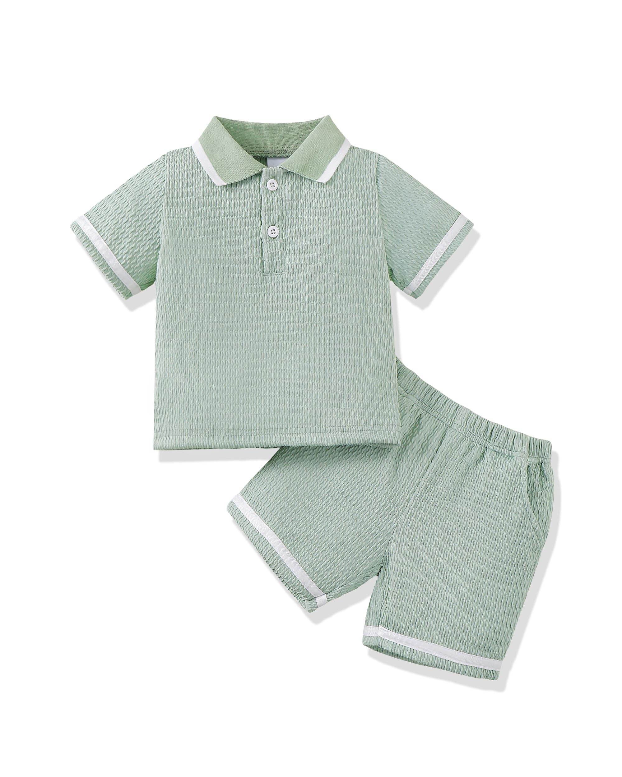 Toddler Baby Boys Clothes Summer Outfits Polo Shirt Shorts Set 2Pcs Boys Clothing Sets 12 Month-5T