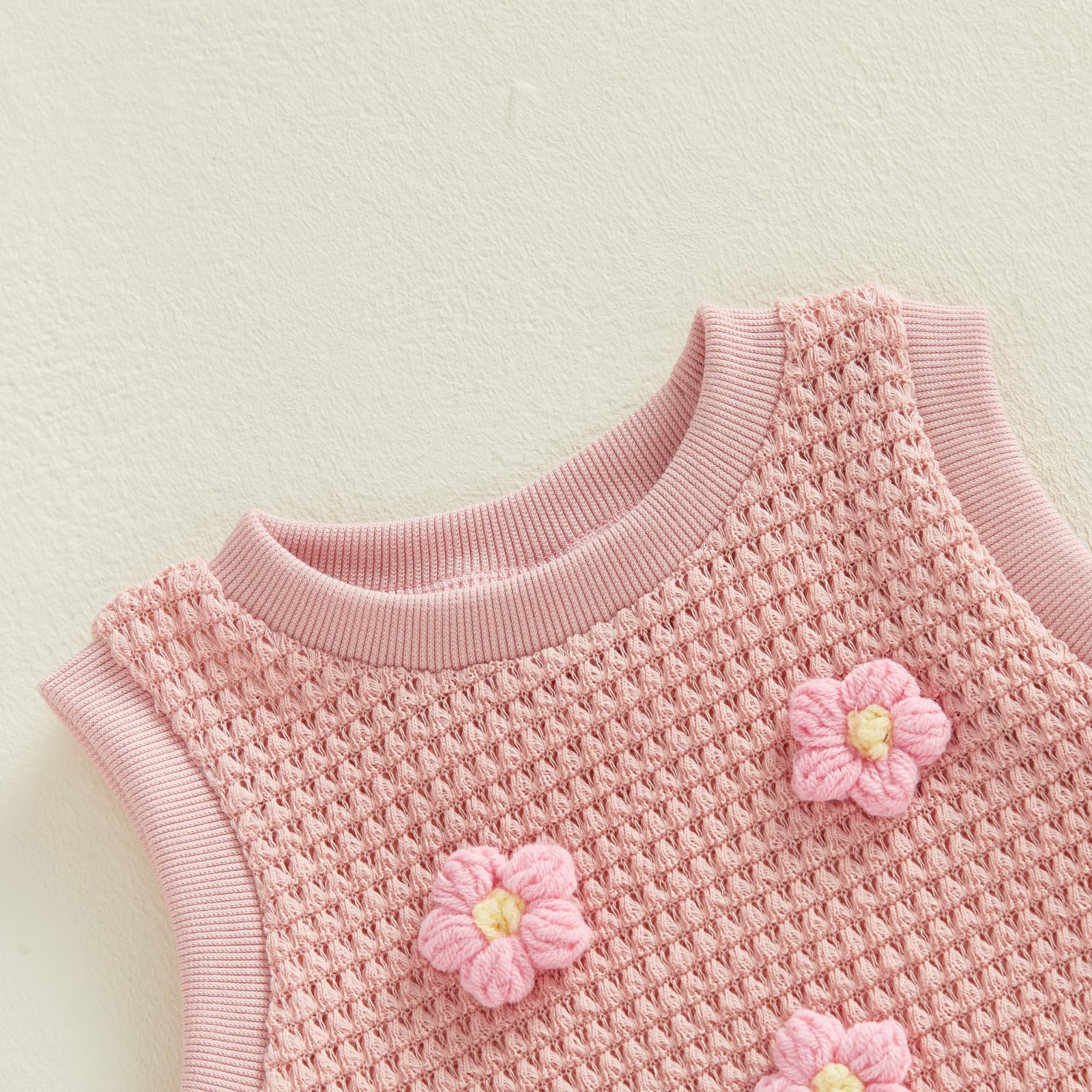 YINGISFITM Toddler Girl Clothes Baby Summer Waffle Knit Tank Top Sleeveless Shirt Jeans Shorts Floral Outfit Girls Clothing