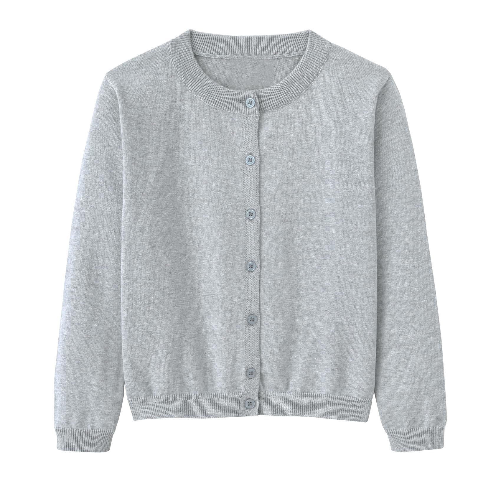 Girls Cardigan Sweater School Uniforms Toddler Long Sleeve Button Knit Solid Sweaters Tops