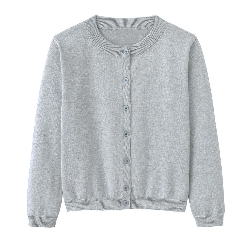 Girls Cardigan Sweater School Uniforms Toddler Long Sleeve Button Knit Solid Sweaters Tops