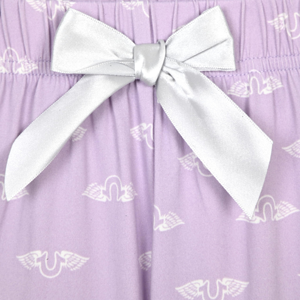 True Religion Girls Pajama Short Sets for Kids Button Front Short Sleeve Shirt and Sleepwear Shorts in Sizes 3T to 16