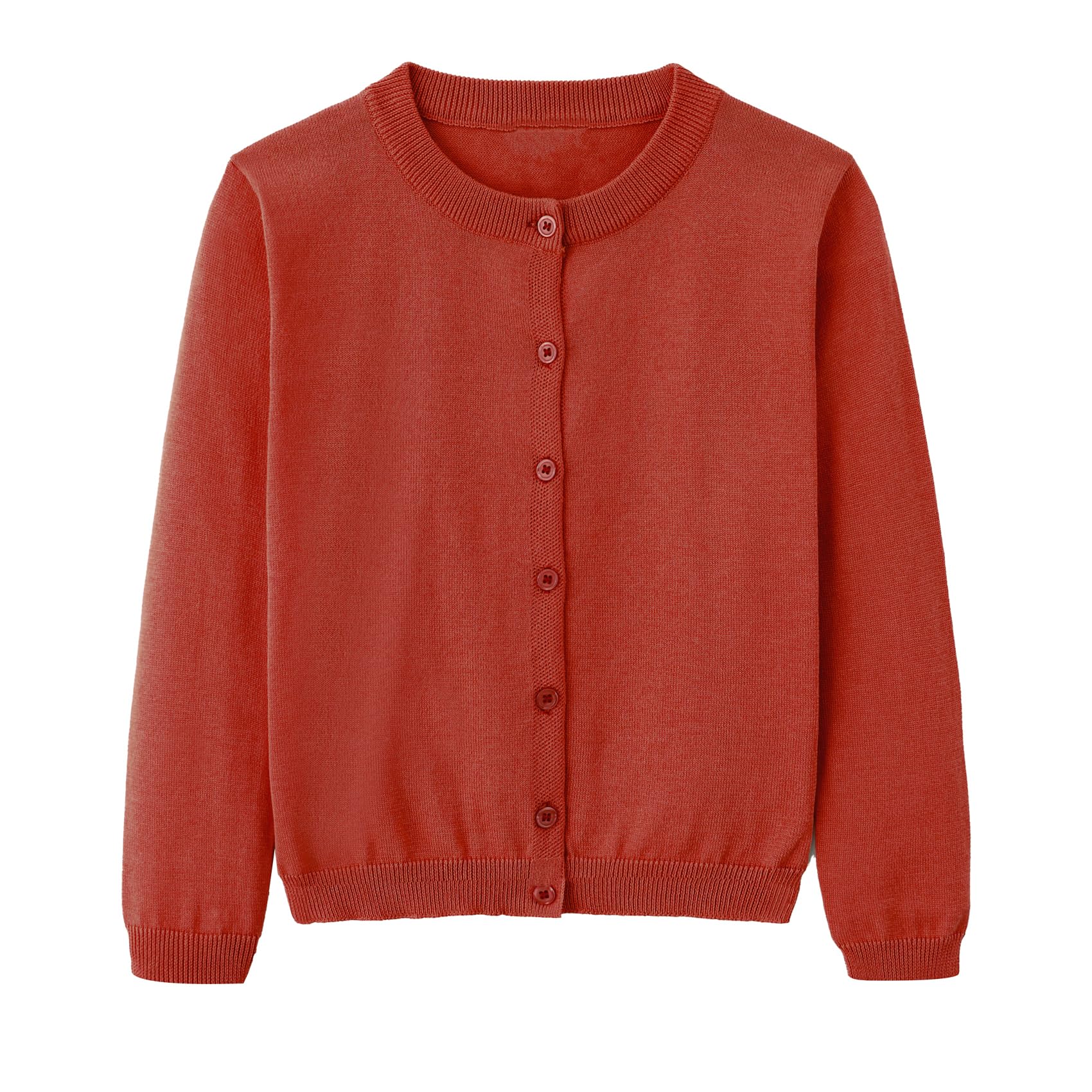 Girls Cardigan Sweater School Uniforms Toddler Long Sleeve Button Knit Solid Sweaters Tops
