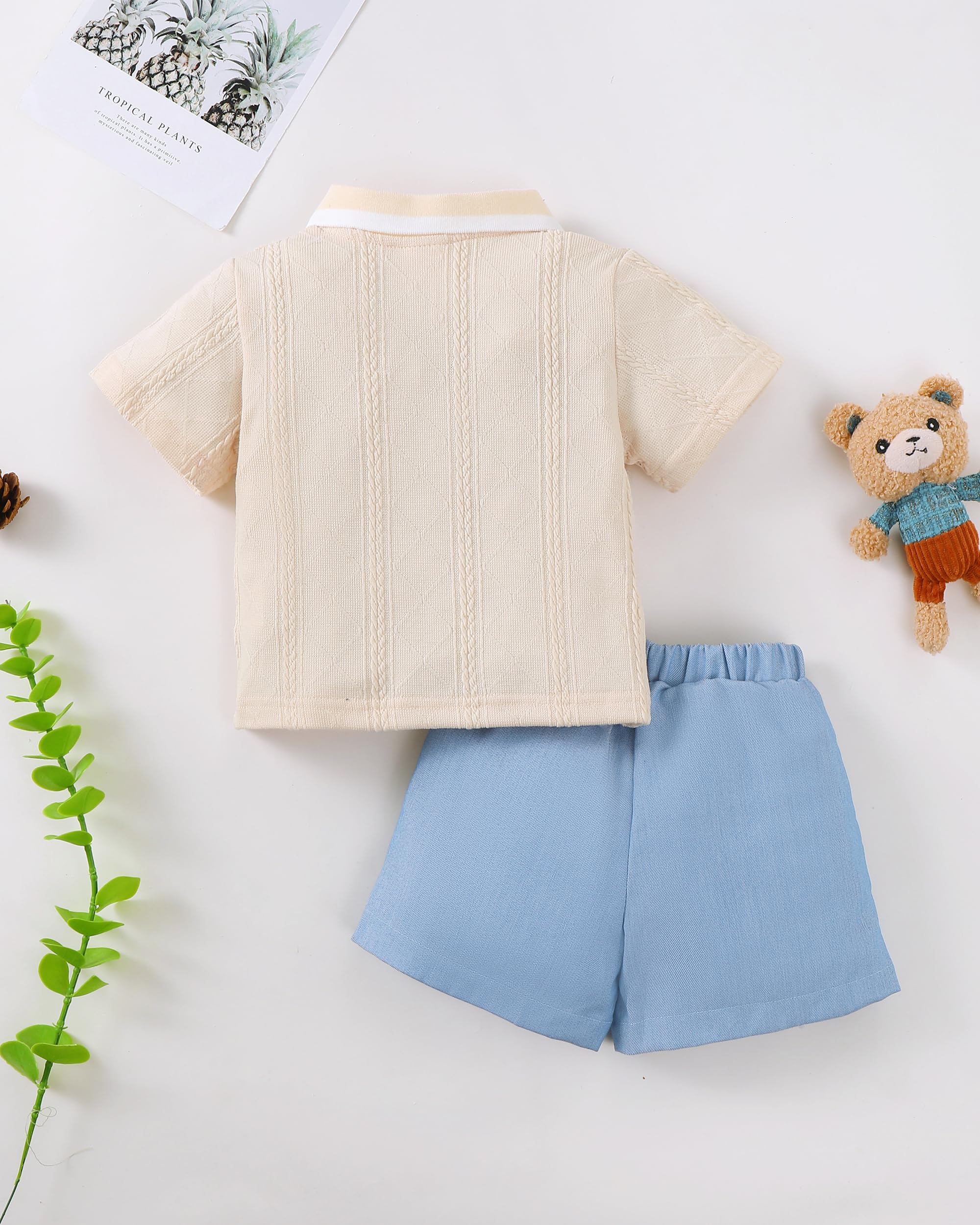 Toddler Baby Boys Clothes Summer Outfits Polo Shirt Shorts Set 2Pcs Boys Clothing Sets 12 Month-5T