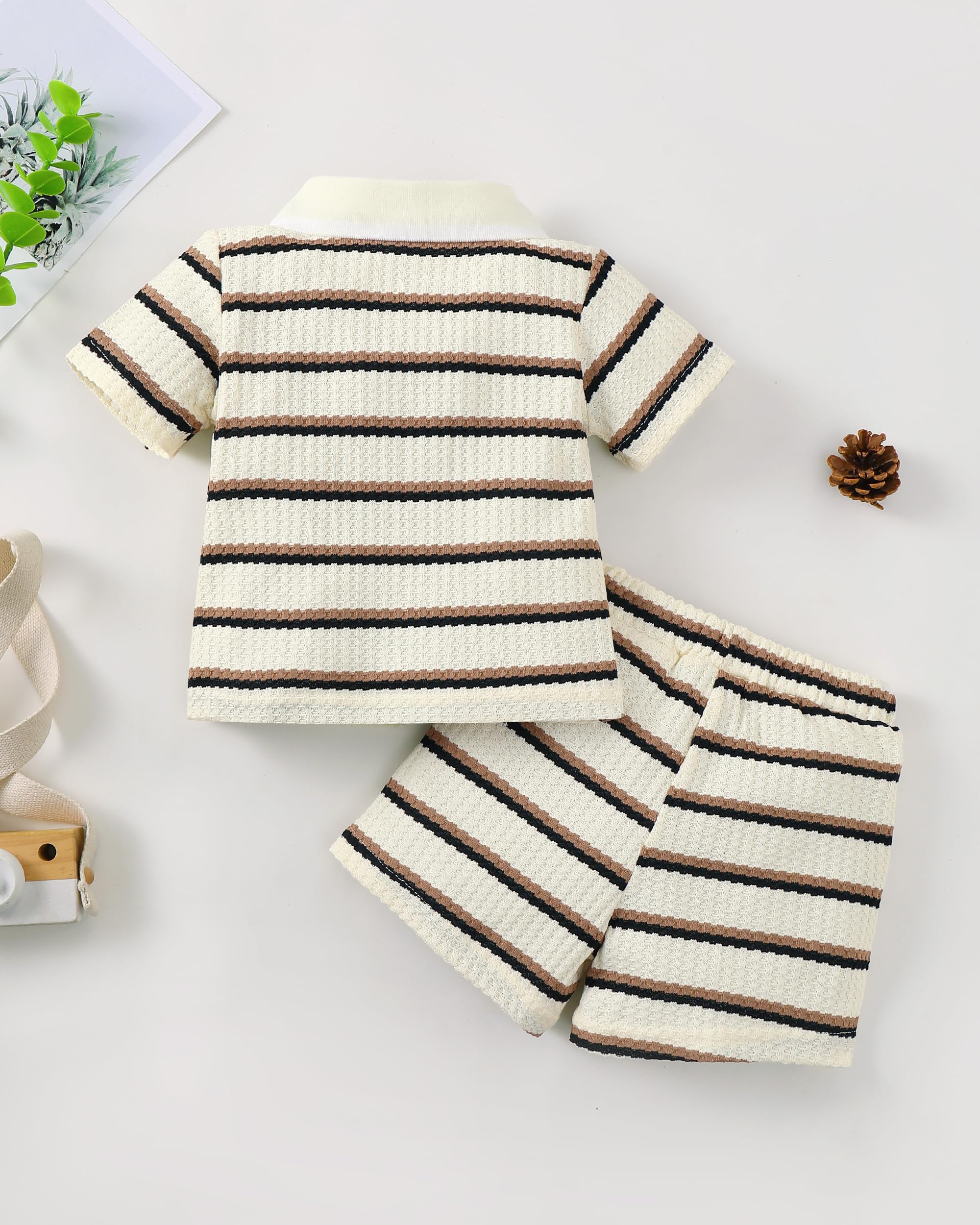 Toddler Baby Boys Clothes Summer Outfits Polo Shirt Shorts Set 2Pcs Boys Clothing Sets 12 Month-5T