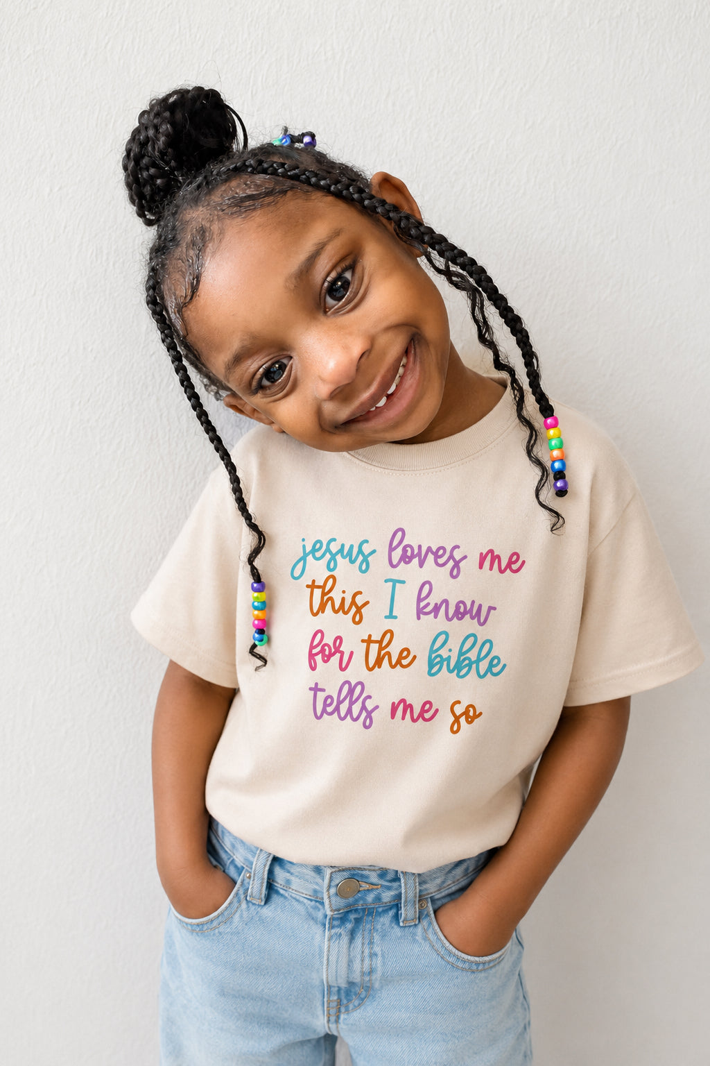 Jesus Loves Me Shirt for Kids & Toddlers | Christian Baby Tee | Faith Based Toddler T-Shirt | Child Bible Verse Tee