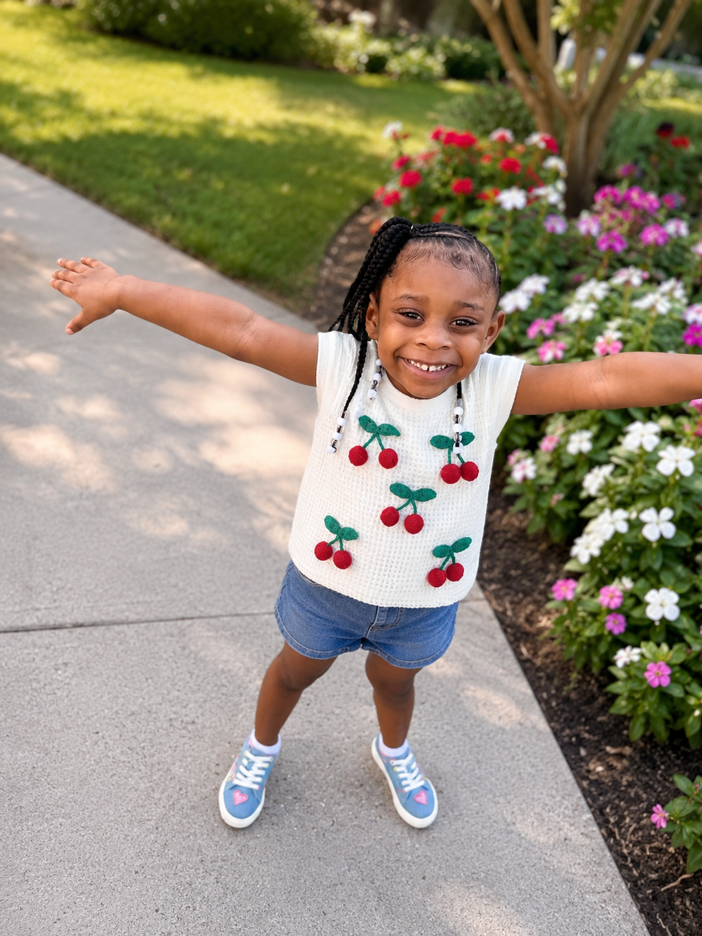 YINGISFITM Toddler Girl Clothes Baby Summer Waffle Knit Tank Top Sleeveless Shirt Jeans Shorts Floral Outfit Girls Clothing