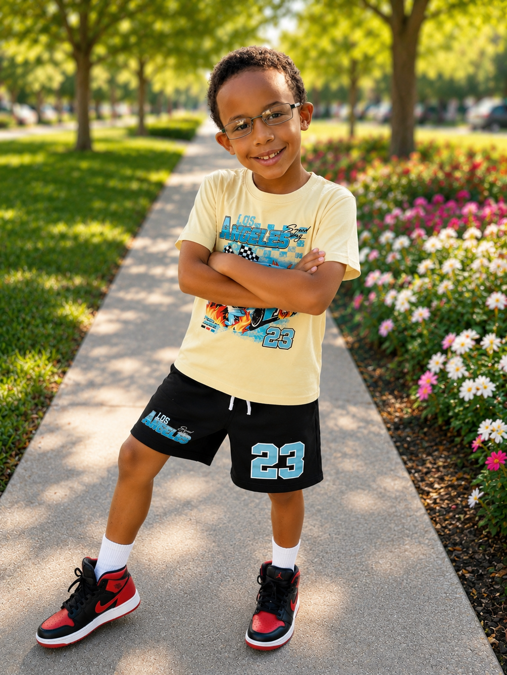 Boys Summer Clothes Graphic Short-Sleeved T-Shirt & Shorts Set 2 Piece Toddler Kid Outfit Size 5-10