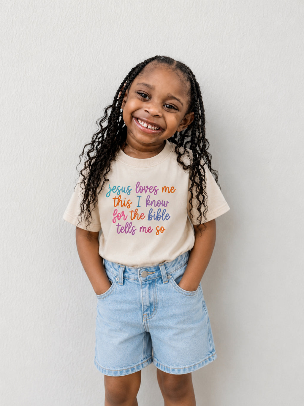 Jesus Loves Me Shirt for Kids & Toddlers | Christian Baby Tee | Faith Based Toddler T-Shirt | Child Bible Verse Tee