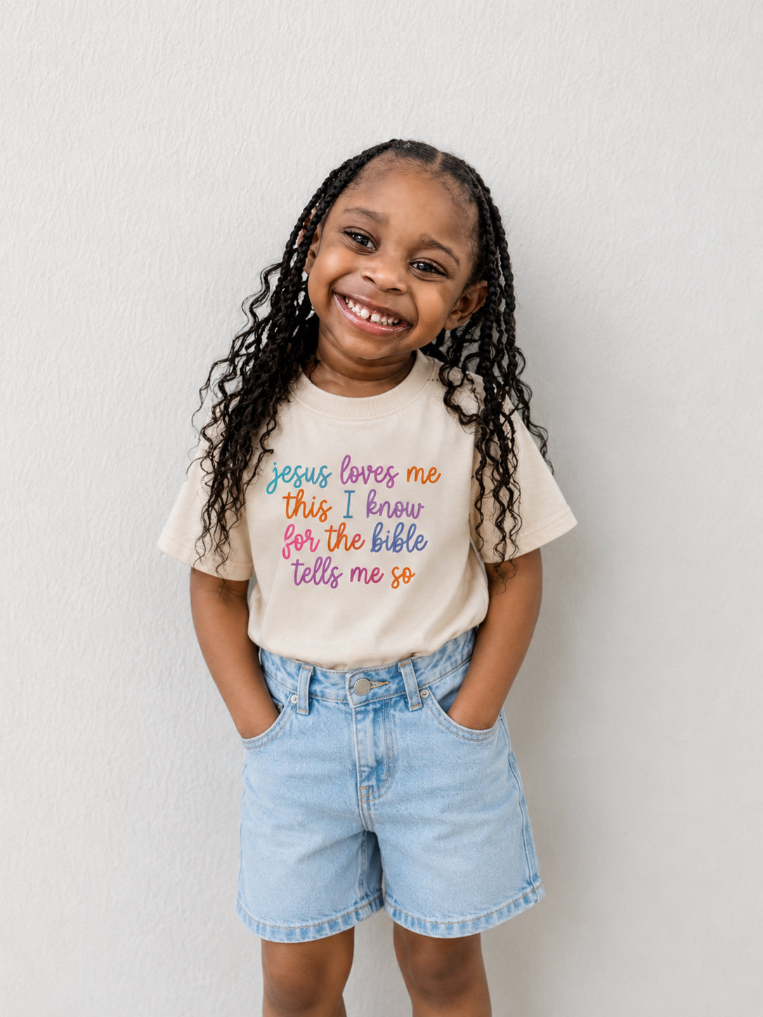 Jesus Loves Me Shirt for Kids & Toddlers | Christian Baby Tee | Faith Based Toddler T-Shirt | Child Bible Verse Tee