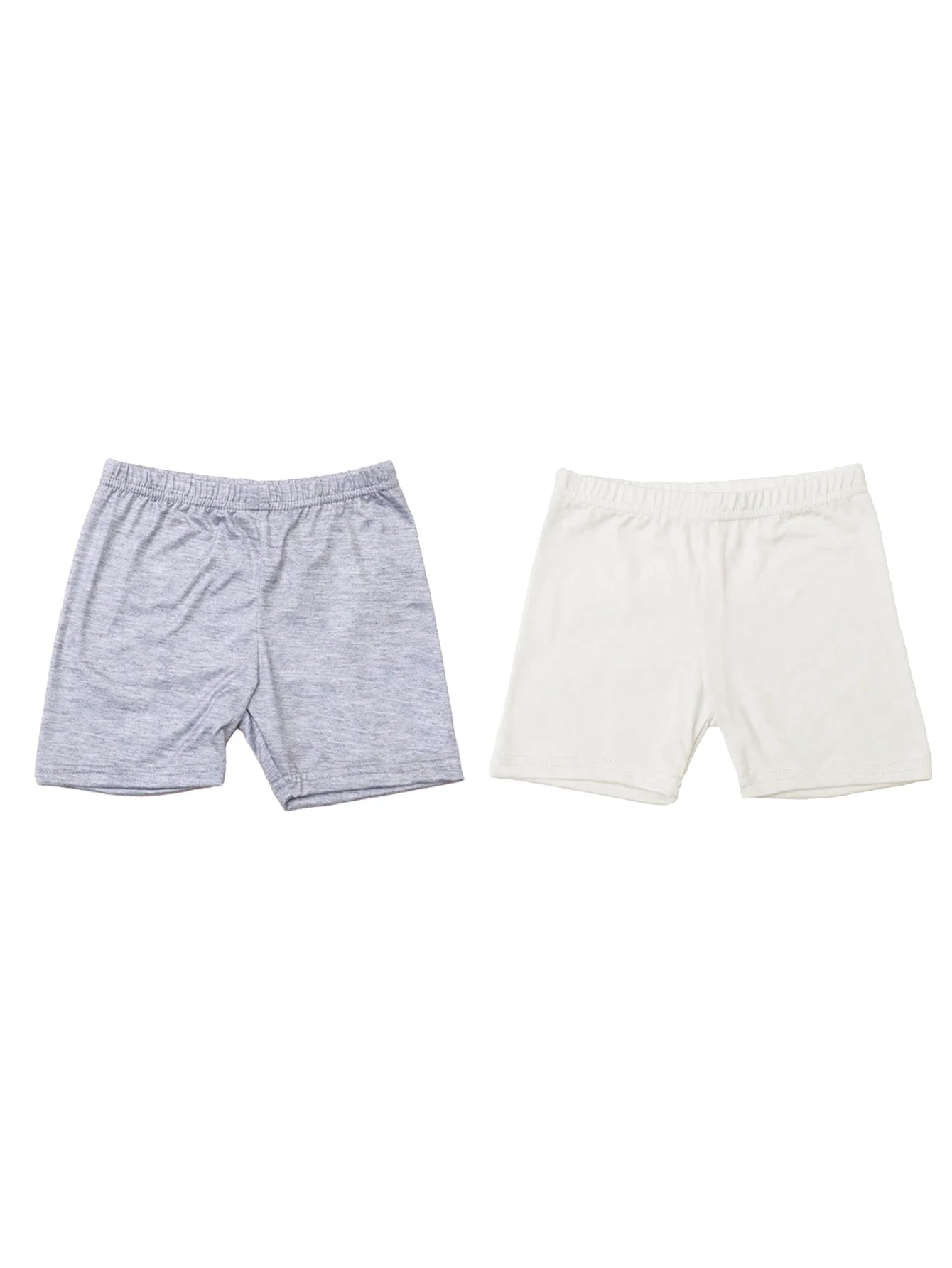 2Pcs Summer Solid Color Kids Leggings Girls Safety Shorts Leggings Girls' Beach Shorts Are Suitable for Children Aged 2-12 Years