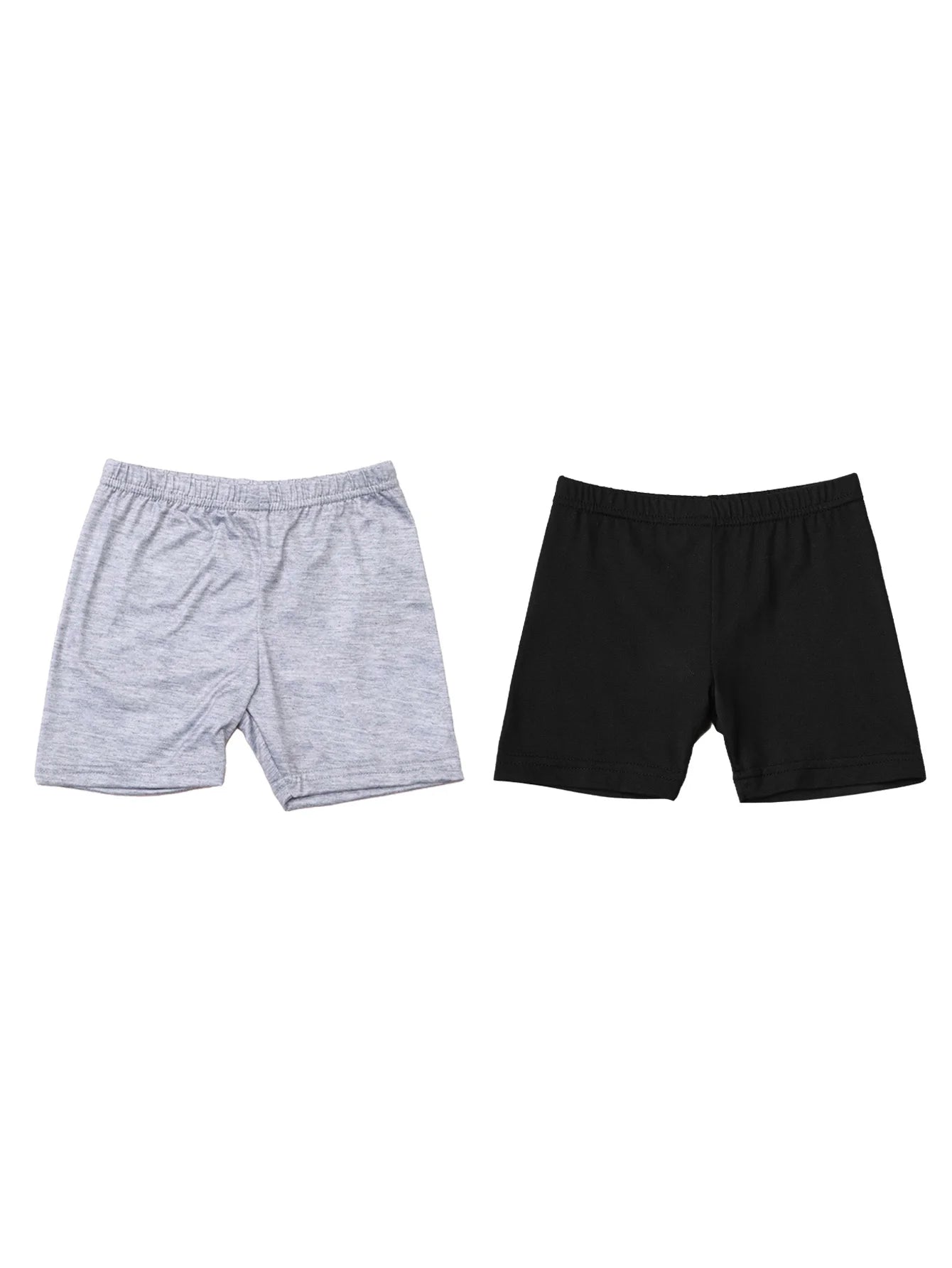 2Pcs Summer Solid Color Kids Leggings Girls Safety Shorts Leggings Girls' Beach Shorts Are Suitable for Children Aged 2-12 Years